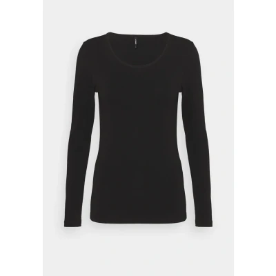 Abbildung von ONLY Damen Onllive Love Life L/S Oneck Top Noos JRS T Shirt, Schwarz, XL EU