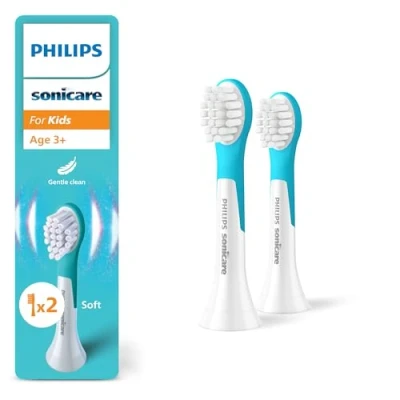 Abbildung von Philips Sonicare For Kids, Original Ersatzbürstenköpfe für Kinder ab 3 Jahren, 2er Pack, HX6032/90
