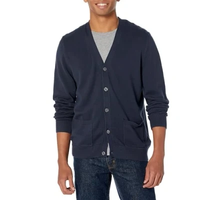 Abbildung von Amazon Essentials Herren Baumwollstrickjacken, Marineblau, XL