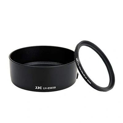 Abbildung von JJC Bajonett Gegenlichtblende und UV Filterset für Canon RF 50 mm F1,8 STM Objektiv Ersetzt ES 65B