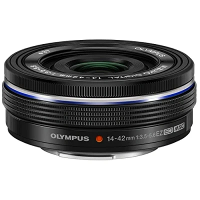 Abbildung von Olympus M.Zuiko Digital 14 42mm F3.5 5.6 EZ Objektiv,Standardzoom, geeignet für alle MFT Kameras (Olympus OM D &amp; PEN Modelle, Panasonic G Serie), schwarz