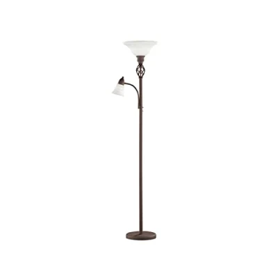 Abbildung von Trio Leuchten LED Stehleuchte Rustica 4602021 24, Metall rostfarbig, exkl. 1x E27, Weiß