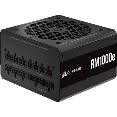 Abbildung von Corsair RM1000e (2023) Vollmodulares, Geräuscharmes ATX Netzteil 3.0 Und PCIe 5.0 kompatibel 105C Kondensatoren 80 Plus Gold Effizienz Modern Standby Unterstützung Schwarz