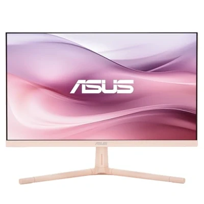 Abbildung von ASUS Eye Care VU249CFE P 24 Zoll Full HD Monitor 100 Hz, 1ms MPRT, AdaptiveSync, GreenProduct, Epeat Gold IPS Panel, Vesa 75x75, 16:9, 1920x1080, HDMI, USB C mit 15W PD, ergonomisch, Hellrosa