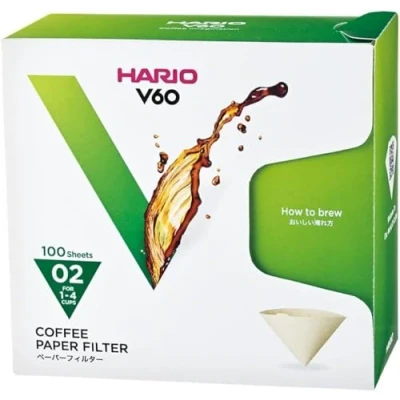 Abbildung von Hario VCF 01 100M V60 Filters Kaffeefilter, Papier, 1 Liter, Braun