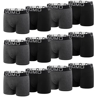 Abbildung von L&amp;K 12er Pack Herren Retroshorts Boxershorts Männer Unterhosen aus Baumwolle mit Vorteilspack Farbe grau Bequeme Passform ohne kratzenden Zettel 1119G L