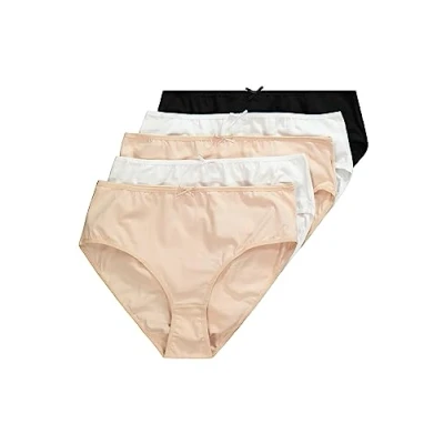 Abbildung von Ulla Popken Damen Slips, 5er pack Taillenslip, Multicolor, 62 64 EU