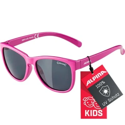 Abbildung von ALPINA LUZY Verzerrungsfreie und Bruchsichere Sonnenbrille Mit 100% UV Schutz Für Kinder, berry gloss, One Size