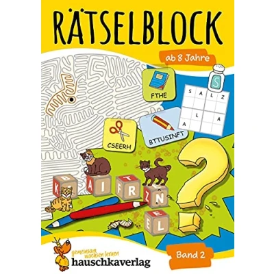 Abbildung von Rätselblock ab 8 Jahre Band 2: Bunter Rätselspaß für Kinder Labyrinth, Bilderrätsel, Fehlersuche, knobeln und logisches Denken fördern (Rätselbücher, 639)