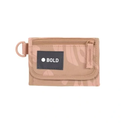 Abbildung von Bold Lässig Kinder Geldbeutel mit Klettverschluss und transparenten Sichtfenster/School Wallet Leaves caramel