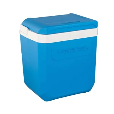 Abbildung von Campingaz Icetime Plus 26L, passive Kühlbox, Thermobox mit 26 L Fassungsvermögen, Eisbox PU Vollschaumkern Füllung hält Essen und Getränke bis zu 24h kühl, Blau