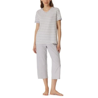 Abbildung von Schiesser Damen Casual Essentials Pyjamaset, Silbergrau Mel._181254, 44 EU