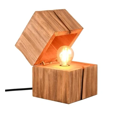 Abbildung von Tischleuchte Treasure, naturbelassen, Holz, aufklappbar