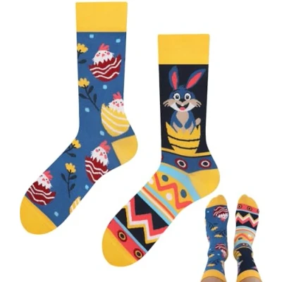 Abbildung von TODO Lustige Ostersocken Herren 43 46, Socken mit Osterhase Motiv für Osterferien Osterei (Osterhase 46)