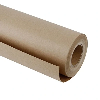 Abbildung von RUSPEPA Braun Kraftpapier Natürliches Recyclingpapier, Kraftpapierrolle Ideal für Kunsthandwerk, Kunst, Kleine Geschenkverpackungen, Verpackung, Post, Versand und Pakete 76.2 cm x 30 m