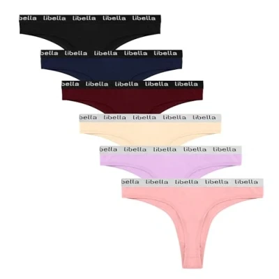 Abbildung von Libella Tanga Damen Baumwolle Unterwäsche Tangas g String Thong Unterhosen 6er Pack 3207UN9 S