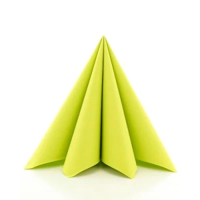 Abbildung von Sovie Linclass Airlaid Servietten Lime 50 Stück hochwertige Einwegservietten 40 x cm Reißfest, Saugstark &amp; Formstabil ideal für Hochzeit Partys