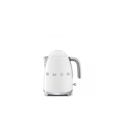 Abbildung von Smeg, KLF03WHEU 1.7L Wasserkocher, Soft Opening Kannenverschluss, Herausnehmbarer Anti Kalkfilter aus Edelstahl, Automatische Abschaltung bei 100C, Rutschfeste Stellfüße, 2400W Leistung, Weiß