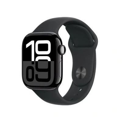 Abbildung von Apple Watch Series 10 4G 42mm Schwarz (Schwarzes Gummi Armband S/M)