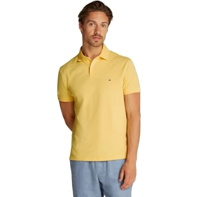 Abbildung von Tommy Hilfiger Herren Poloshirt Kurzarm 1985 Regular Fit, Gelb (Citronella), L