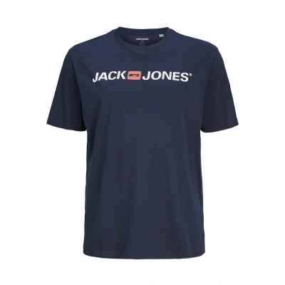 Abbildung von JACK &amp; JONES Herren Rundhals T Shirt JJECORP Logo Slim Fit Plussize XXL 8XL, Größe:XXL, Farbe:Navy Blazer 12184987