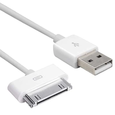 Abbildung von TRIXES Weißes 30 poliges USB Datensynchronisations Ladekabel, 2 Meter, iPhone/iPad Ladegerät, Telefonzubehör