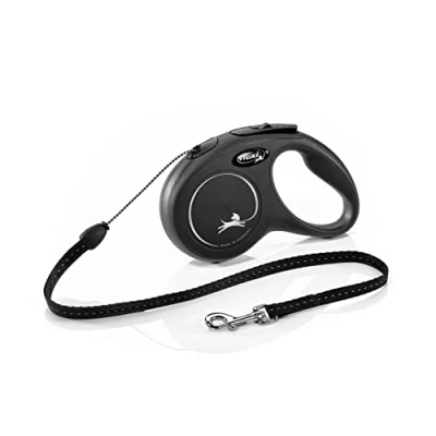 Abbildung von flexi New Classic S Seil 5 m schwarz für Hunde bis 12 kg