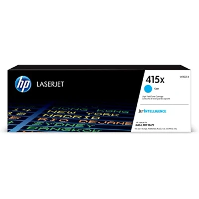 Abbildung von HP 415X (W2031X) Cyan Original Toner mit hoher Reichweite für LaserJet Pro M454, M479, XL
