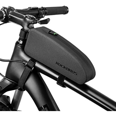 Abbildung von ROCKBROS Fahrrad Rahmentasche wasserdichte Fahrradtasche MTB Lenkertasche Oberrohrtasche Schwarz 1L /1.6 L