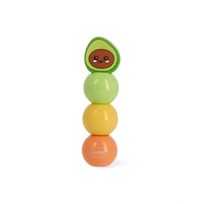 Abbildung von Legami 3 in 1 Textmarker, Pastellfarben, Grün, Gelb, Orange, Schnell Trocknend, Avocado Thema