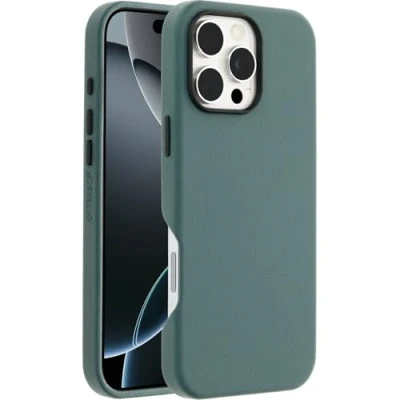 Abbildung von OtterBox Symmetry Series Cactus Leather MagSafe Hülle für iPhone 16 Pro Max, stoßfest, sturzsicher, dünne Schutzhülle, 3X getestet nach Militärstandard, Grün