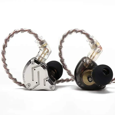 Abbildung von LINSOUL KZ ZS10 Pro,4BA+1DD 5 Treiber In Ear Monitor,HiFi Kabelgebundene Ohrhörer,Gaming Kopfhörer,Hybrid IEM Kopfhörer mit Edelstahlfrontplatte,abnehmbares versenktes 2Pin Kabel (Ohne Mic,Schwarz)