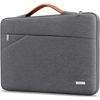 Abbildung von TECOOL 14 Zoll Laptop Tasche Hülle Laptoptasche für Lenovo HP Dell Acer Asus Notebook Chromebook, 15,3 MacBook Air M3 M2 Wasserdicht Notebooktasche Stoßfestes Schutzhülle, Dunkelgrau