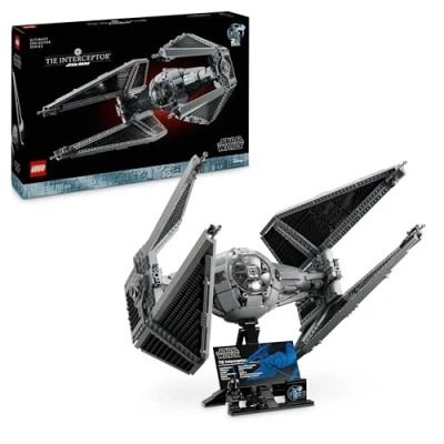 Abbildung von LEGO Star Wars TIE Abfangjäger, kreatives Bauset aus der Ultimate Collector Series für Erwachsene, Modell eines Sternjägers Steinen, Geschenk Fans, Sammlerstück, UCS Set 75382