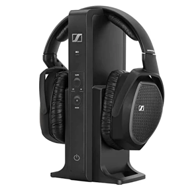 Abbildung von Sennheiser RS 175 Digitaler drahtloser Over Ear Kopfhörer Bassverstärkung und Surround Sound für Heim TV Entertainment Systeme, schwarz