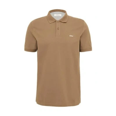 Abbildung von s.Oliver AUS Baumwolle Poloshirt, Herren, Größe: Small, Sandstein