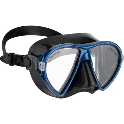 Abbildung von CRESSI Ocean Mask Black/Blue Einzelne Maske zum Tauchen und Schnorcheln, Schwarz/Blau, Einheitsgröße, Erwachsene
