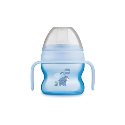Abbildung von MAM Starter Cup mit rutschfesten Griffen und Ausgießer, 4+ Monate, 150 ml, Hellblau