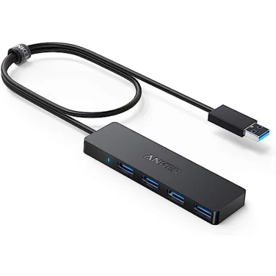 Abbildung von Anker 4 Port USB 3.0 Hub, Dünner Datenhub mit 60cm Verlängerungskabel (Keine Ladeleistung), Geeignet für MacBook, Mac Pro, Mini, iMac, Surface XPS, PC, Flash Drive, Mobile HDD