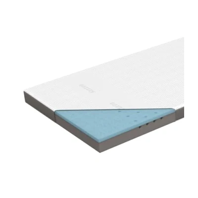 Abbildung von Genius Eazzzy Topper Deluxe 100x200cm Höhe 9 cm H2 H3 orthopädische Matratzentopper für Matratze &amp; Boxspringbett aus Gelschaum Matratzenauflage Allergiker inkl. Bezug, Weiß