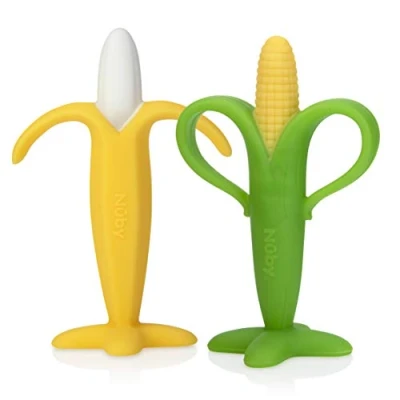Abbildung von Nuby Beruhigender Beißring aus Bananen und Mais, 2er Pack, ab 3 Monaten