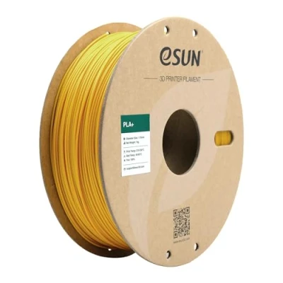 Abbildung von eSUN PLA+ Filament 1.75mm, 3D Drucker PLA Plus, Maßgenauigkeit +/ 0.03mm, 1kg Spule (2.2 LBS) Druck für Drucker, Dunkel Gelb