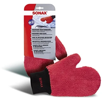 Abbildung von SONAX Microfaser WaschHandschuh (1 Stück) bequemer Handschuh mit maximalem Oberflächenschutz, schonende Reinigung aller Lack , Glas und Kunststoffoberflächen Art Nr. 04282000