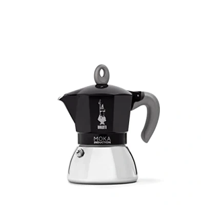 Abbildung von Bialetti Moka Induction, Kanne, Geeignet für Alle Herdarten, 4 Tassen Espresso (150ml), Schwarz