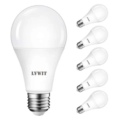 Abbildung von LVWIT E27 LED Birne, 126W Kaltweiß 6500K, ultrahell 1900 lm, Matt, Classic Lampe (6er Pack)