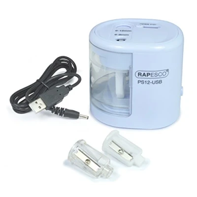 Abbildung von Rapesco 1447 PS12 USB Anspitzer, Hellblau