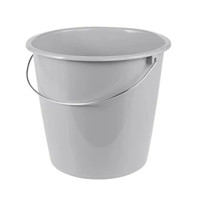 Abbildung von keeeper Eimer Erik mit Metallbügel, 10 l, Polypropylen, 28,5 x 26 cm, Nordic Grey