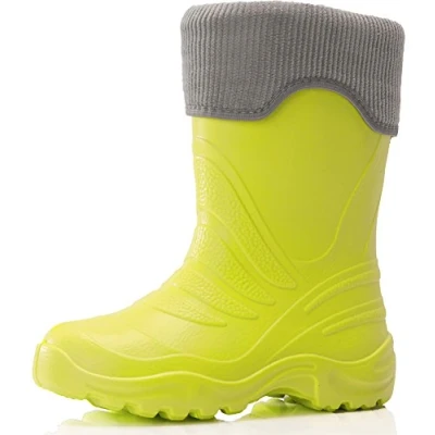 Abbildung von Ladeheid Kinder Mädchen Jungen federleichte Eva Thermo Gummistiefel gefüttert LA 861 (Grün509/Grey, 24/25 EU)