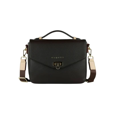 Abbildung von Bugatti Ella Classic Bag für Damen, Umhängetasche aus Kunstleder, Henkeltasche, braun