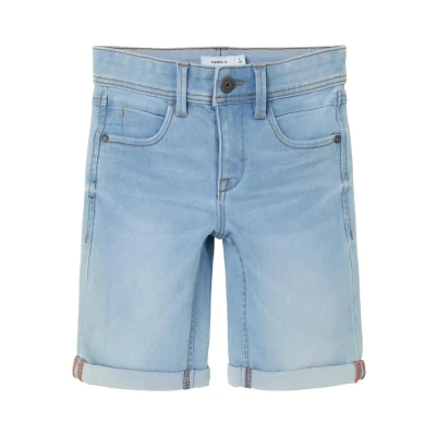 Abbildung von Name it Silas SLIM Jeans Shorts für Kinder, Größe: 152, Light blue denim